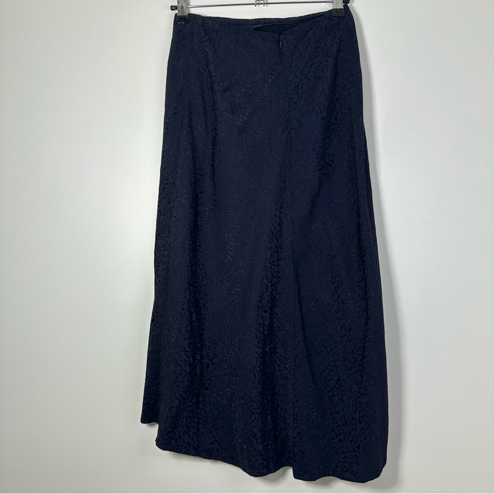 LPA Revolve Navy Blue Leopard Print Embellished Wrap Skirt Size XS - Picture 2 of 6